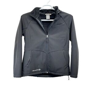 Free Country Womens Black Midweight Detachable Hood Soft‎ Shell Jacket Medium
